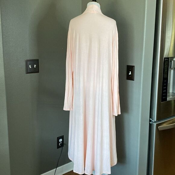 pogtmm SOFT PINK cardigan MAXI LENGTH Open Front - Picture 7 of 8